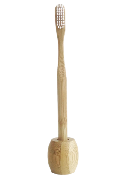 Bamboo Toothbrush Stand