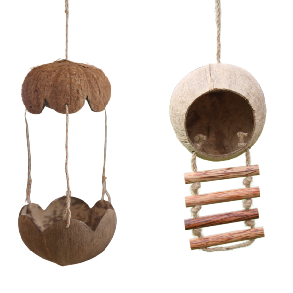 Coconut Shell Bird Feeder